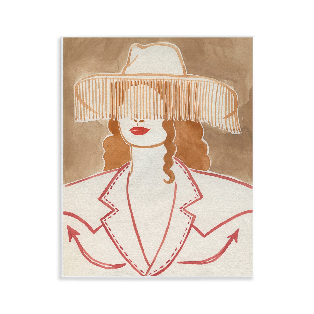 Stupell Industries Western Cowgirl Fashion Wall Plaque Art Design by Grace Popp